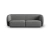 2-Sitzer modulares Sofa aus Chenille-Stoff dunkelgrau mischung