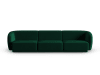 Canapé modulable 3 places en velours vert bouteille