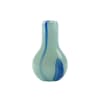 Vase en verre bleu H15xD8cm