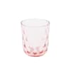 Verre à eau en verre rose H9xD7cm