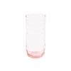 Verre à eau en verre rose H15xD7cm