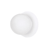 Aplique de pared con base blanco y esfera de cristal opal