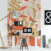 Papier peint panoramique minimal jungle orange 300x250cm