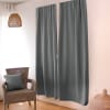 Rideau de porte occultant polyester gris clair 90x210 cm
