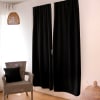 Rideau de porte occultant polyester noir 90x210 cm