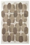 Tapis de salon moderne tissé plat beige 80x150 cm