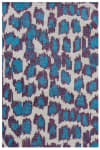 Tapis de salon moderne tissé plat bleu canard 170x240 cm