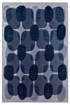 Tapis de salon moderne tissé plat bleu 80x150 cm
