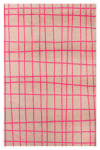 Tapis de salon moderne tissé plat rose 200x280 cm