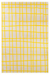 Tapis de salon moderne tissé plat jaune 200x280 cm