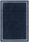 Tapis de salon moderne en laine bleu 120x170 cm