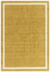 Tapis de salon moderne en laine jaune 120x170 cm