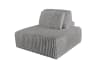 Sitzelement für modulares Sofa mit Kissen aus Breitcord, grau