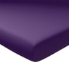 Drap-housse grand bonnet 160x200x40 violet en coton