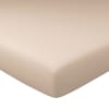 Drap-housse grand bonnet en coton beige sable 160x200x40cm