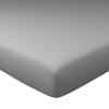 Drap-housse grand bonnet en coton gris minéral 160x200x40cm
