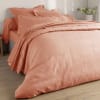 Housse de couette 140x200 rose blush en lin