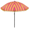 Sombrilla de poliéster amarillo y rosa d220