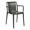 Chaise de jardin en polypropylène noir