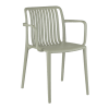 Chaise de jardin en polypropylène gris clair