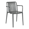 Chaise de jardin en polypropylène gris