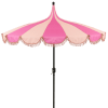 Sonnenschirm aus rosa Stoff D220