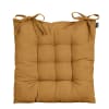 Sitzkissen aus brauner Baumwolle 46x46