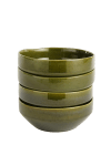 4er-Set grünen Keramiktellern D.22,5