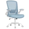 Chaise de bureau ergonomique plastique acier bleu brumeux