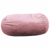 Pouf lungo gigante finta pelliccia rosa 160 cm