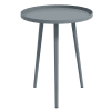 Table basse de jardin d'appoint design scandinave acier époxy gris
