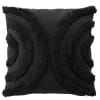 Dekokissen Boucle aus Baumwolle, 40 x 40 cm, schwarz