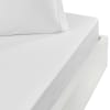 Drap housse satin coton-tencel 200f bonnet 40 cm Blanc 160x200 cm
