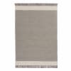 Teppich mit dicken Fransen - 100% Wolle - 170x240 cm, Grau