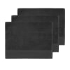 3 grandes serviettes invité zéro twist 560 g/ noir 40x60 cm
