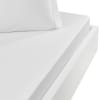 Drap housse percale coton pour lit articulé Blanc 160x200 cm