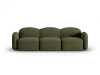 Canapé 3 places en tissu chenille vert chiné