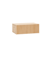 Table de chevet en bois de sapin flottant ton marron 40x15cm