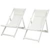 Set 2 sedie sdraio pieghevoli in alluminio 96.5x58x91.5cm