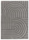 Tapis géométrique de style scandinave avec relief en gris 160x230 cm