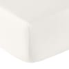 Drap housse coton blanc doux 90x190 cm
