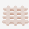 Dessous de plat céramique grid rose pâle 14cm