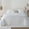 Copriletto jacquard in cotone leggero bianco 180x270 cm