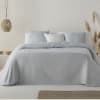 Copriletto jacquard in cotone leggero grigio chiaro 180x270 cm