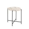 Table d'appoint ronde en marbre D42cm marbre blanc