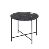 Table d'appoint ronde en marbre D52cm noir