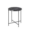 Table d'appoint ronde en marbre D42cm noir