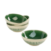 Set di 4 Ciotola in ceramica verde D.16,5