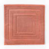Tapis de bain 60x60 orange terracotta en coton 900 g/m²