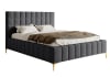 Bett mit Polsterrahmen in Dunkelgrau, 180 cm